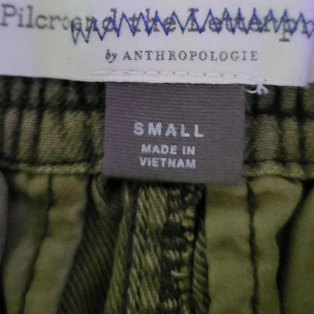 Anthropologie Pilcro Drawstring/Utility Mini Skirt - Olive Green - S - Picture 7 of 9